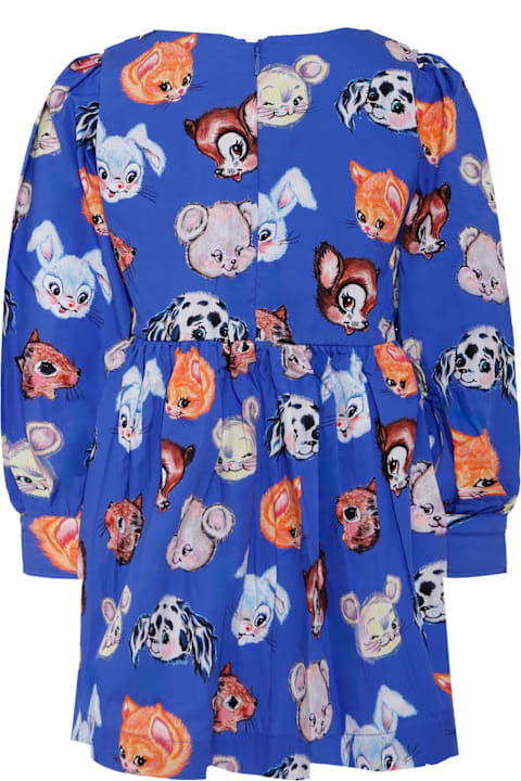 أدوات منزلية Molo Blue Dress For Girl With Animal