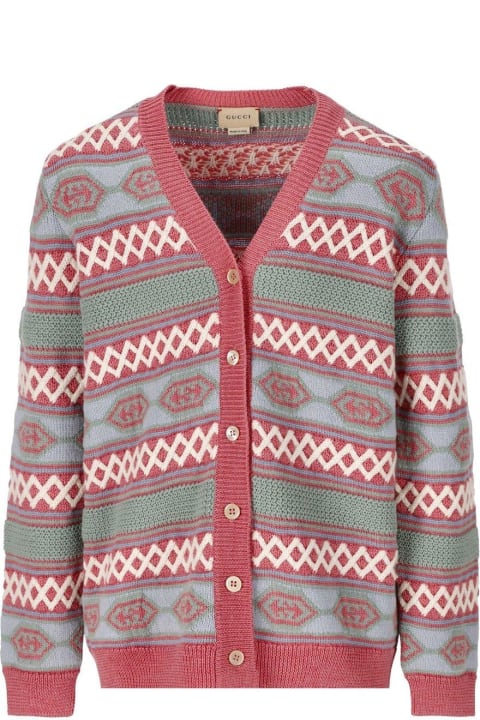 Sweaters & Sweatshirts for Girls Gucci Interlocking G Knitted Cardigan