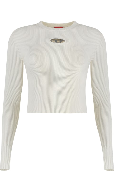 Diesel Sweaters for Women Diesel M-valary Logo Print Long Sleeve Top