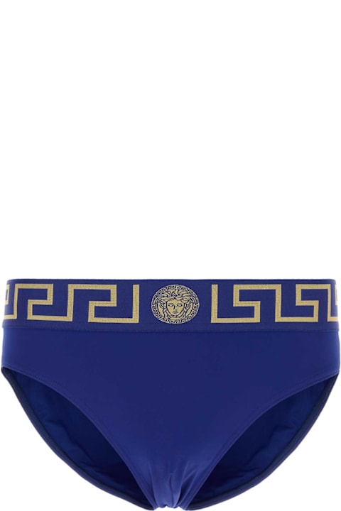 Versace ملابس سباحة لـ القسم الرجالي Versace Electric Blue Stretch Nylon Swimming Brief