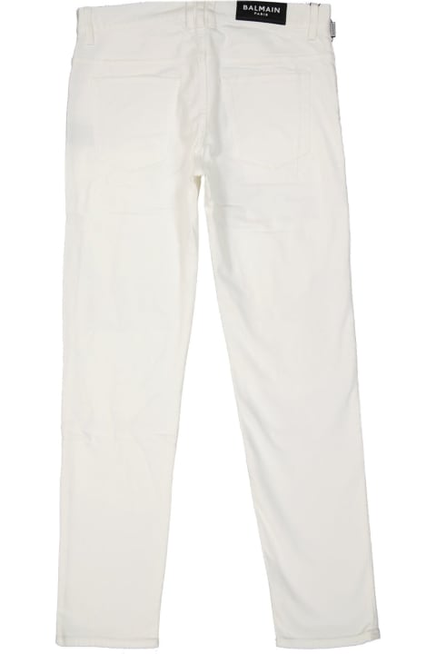Balmain Pants for Women Balmain Cotton Denim Jeans