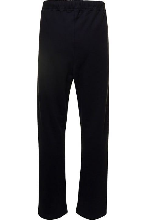 Black Relaxed Sweatpant In Cotton Man