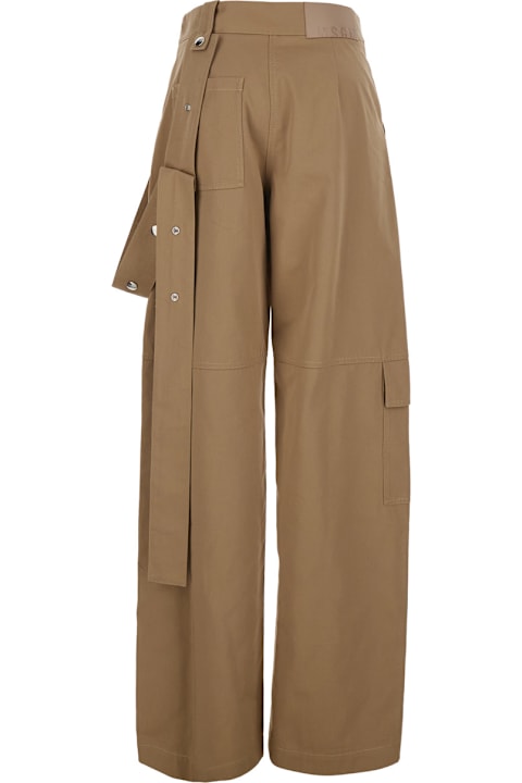 MSGM for Kids MSGM Pants - Beige Pants With Elastic Waist - Cotton - Men