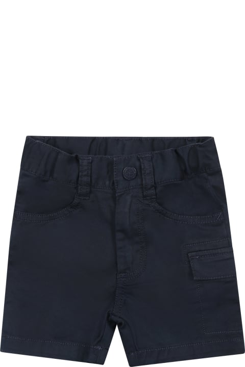 Timberland Bottoms for Baby Boys Timberland Blue Casual Shorts For Baby Boy