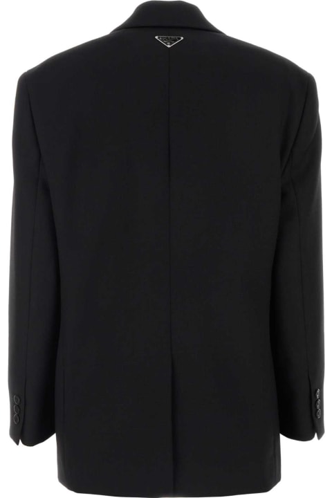 Coats & Jackets for Women Prada Black Wool Blazer
