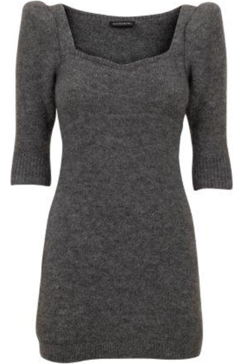 Knitted Wool Dress Grey Melange