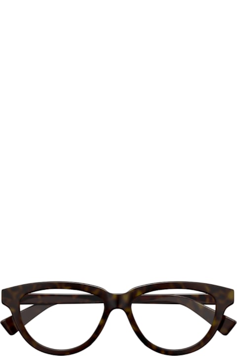 Bottega Veneta Eyewear for Kids Bottega Veneta Eyewear Bottega Veneta Bv1366o Linea Triangle 002 Havana Glasses
