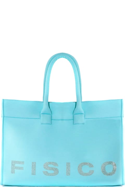Fisico - Cristina Ferrari for Women Fisico - Cristina Ferrari Turquoise Microfiber Tote Bag