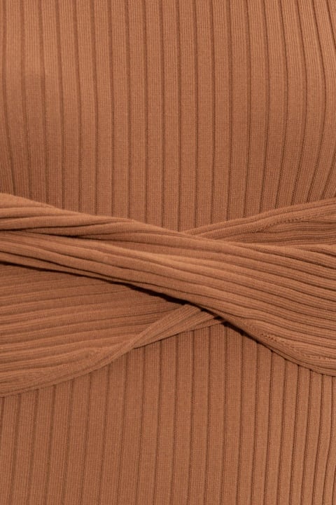 Nanushka for Women Nanushka Twist-detailed Ribbed-knit Sleeveless Dress