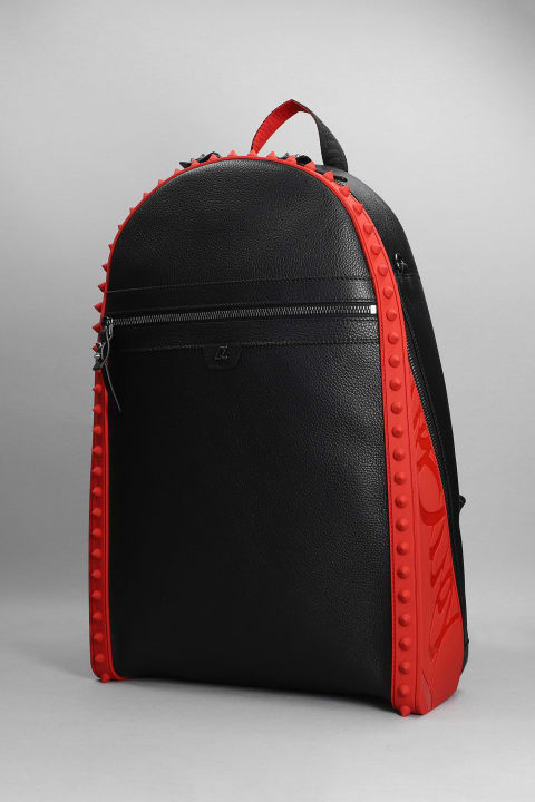 メンズ バッグ Christian Louboutin Backparis Backpack In Black Canvas