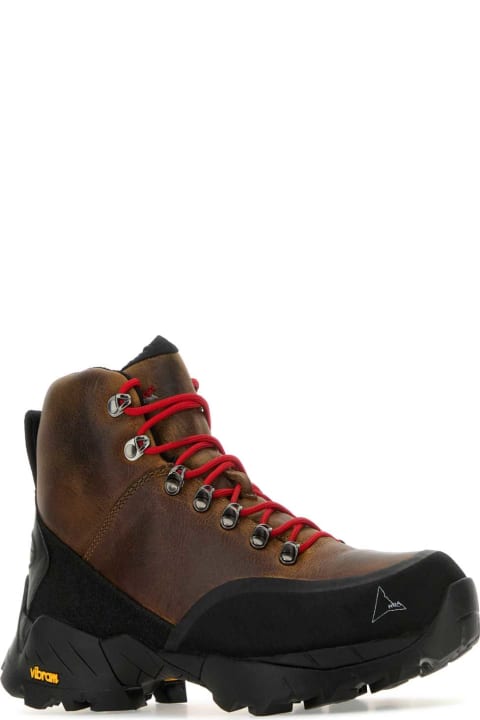 ROA for Women ROA Brown Leather Andreas Ankle Boots