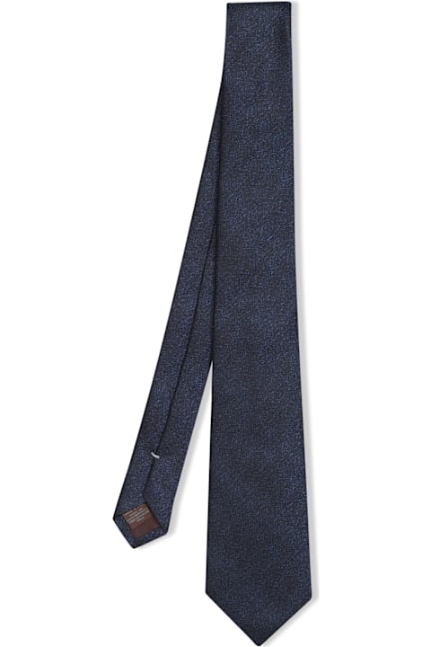Canali for Men Canali Dark Blue Silk Tie
