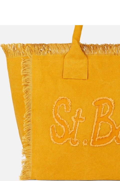 أدوات منزلية MC2 Saint Barth Vanity Ochre Canvas Shoulder Bag