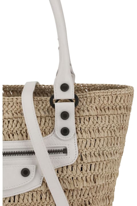 【送料&関税込】Balenciaga Le City Small Straw Shoulder Bag Le City Bag Small in Black | Balenciaga US
