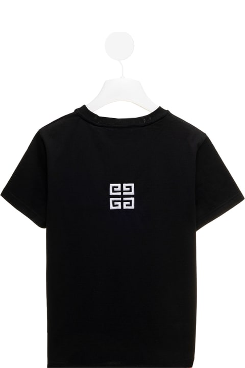 Black Jersey T-shirt With Logo Givenchy Kids Boy