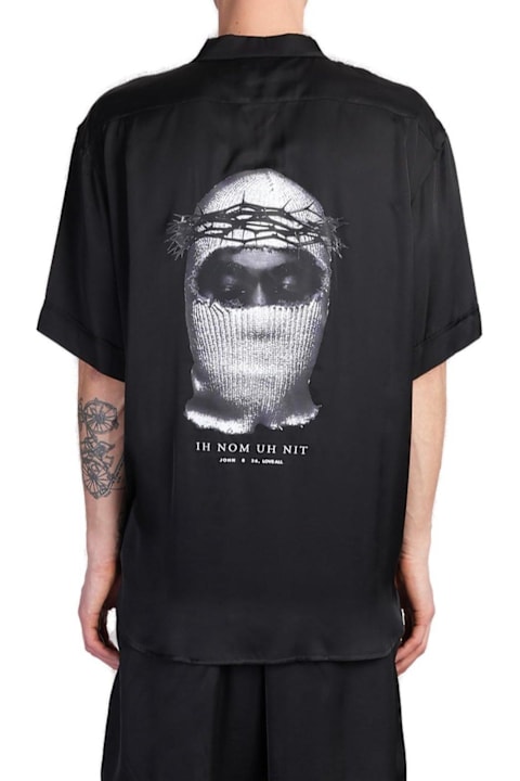 ih nom uh nit Clothing for Men ih nom uh nit Crowned Mask Bowling Shirt