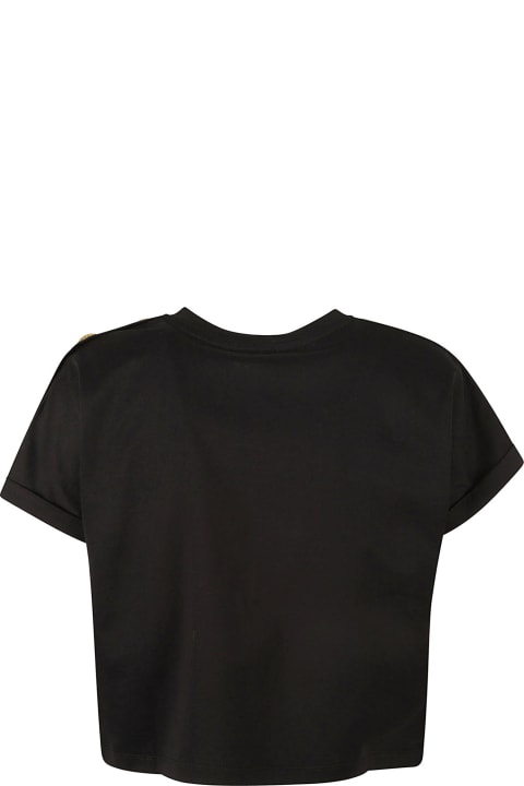 Balmain Topwear for Women Balmain Rose Logo Cropped T-shirt