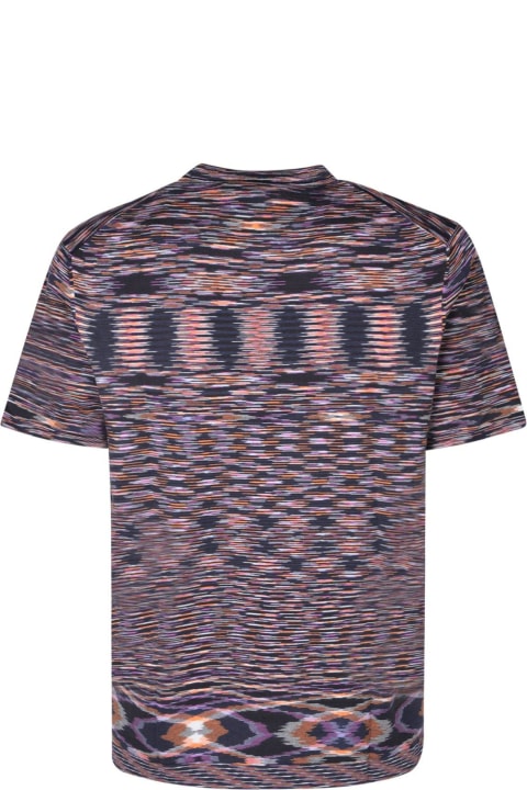 Missoni Topwear for Men Missoni Stripe-printed Short-sleeved Crewneck T-shirt