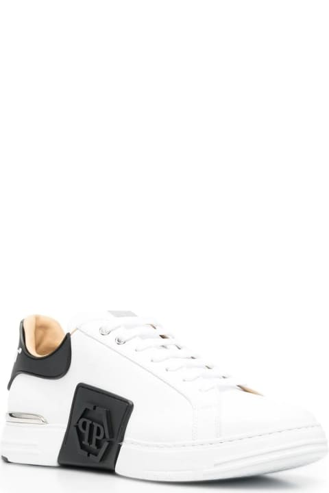 Philipp Plein for Men Philipp Plein Hexagon Sneakers In White Leather