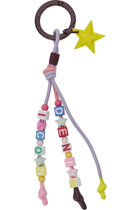 インテリア Icon Denim 'cyrus' Multicolor Keyring With Star Charm And Pendant Beaded Charms In Acetate Man