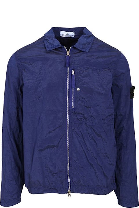 Shirts for Men Stone Island Iridescent Metal Nylon Overshirt