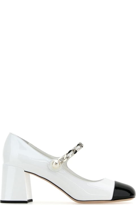 High-Heeled Shoes for Women Miu Miu Leather Chain Pumps