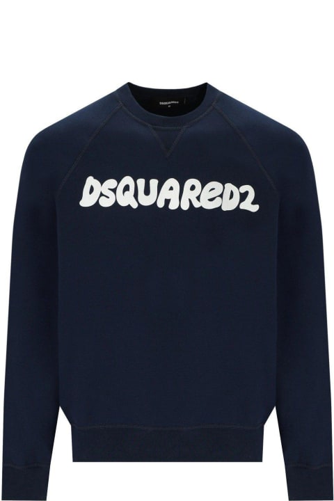 Dsquared2 Fleeces & Tracksuits for Men Dsquared2 Logo Printed Crewneck Sweatshirt