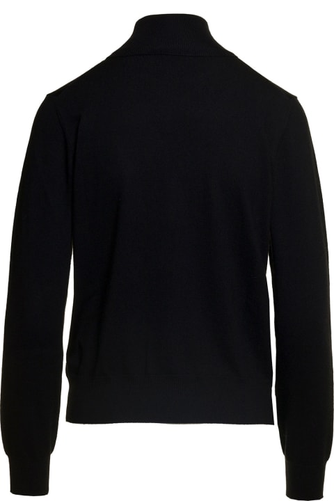 Parosh for Women Parosh Black Mock Neck Sweatshirt With Long Sleeves In Wool Blend Woman