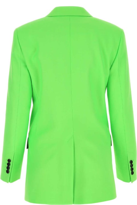 Ami Alexandre Mattiussi Coats & Jackets for Women Ami Alexandre Mattiussi Fluo Green Wool And Acrylic Blazer