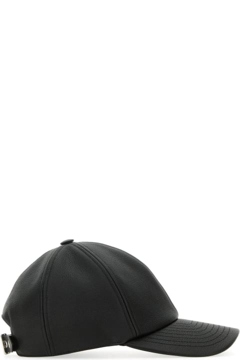 ウィメンズ新着アイテム Courrèges Black Leather Baseball Cap