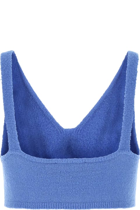 Nanushka Fleeces & Tracksuits for Women Nanushka Cerulean Blue Wool Blend Crop-top