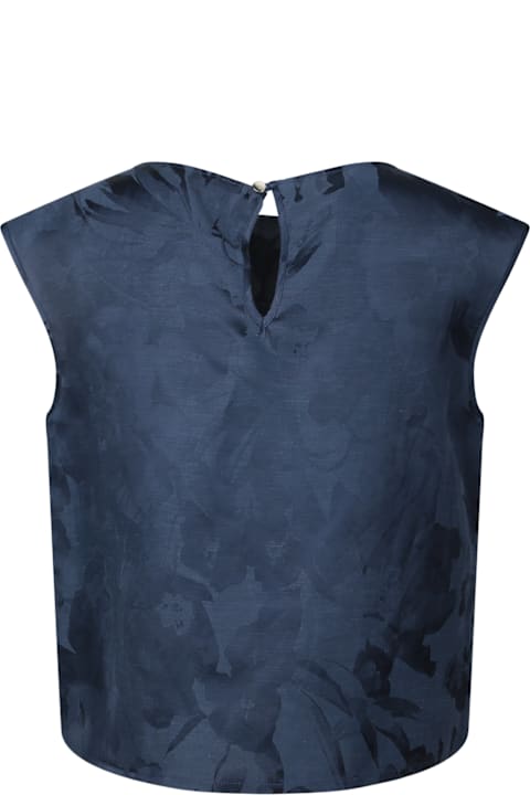 Incotex Clothing for Women Incotex Lilly Jacquard Blue Top