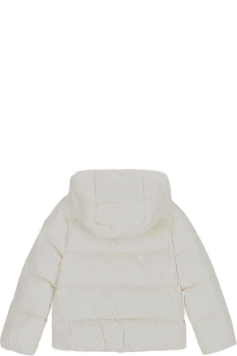 Topwear for Baby Girls Moncler Logo Patch Down Jacket