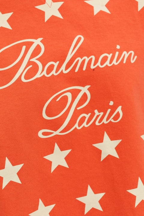 Balmain Topwear for Women Balmain Star Printed Cropped T-shirt
