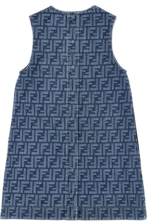 ガールズ Fendiのワンピース＆ドレス Fendi Logo Denim Dress