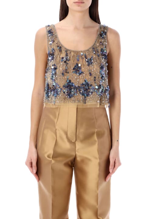 Fashion for Women Alberta Ferretti Beads And Sequins Crop Top