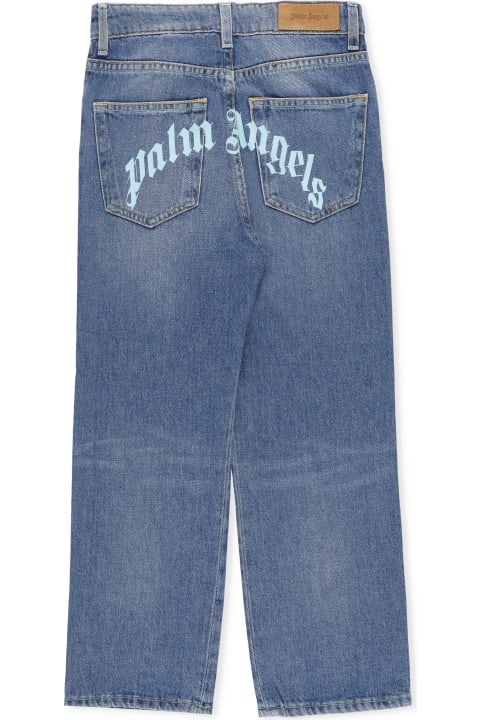 Bottoms for Boys Palm Angels Jeans With Logo