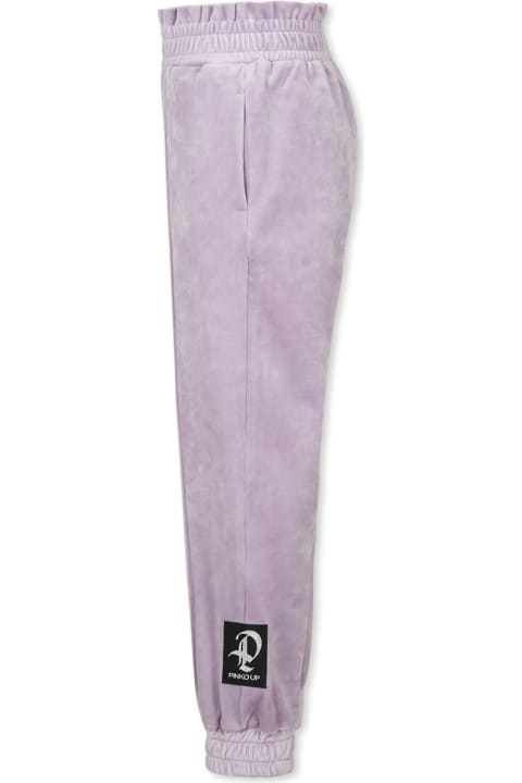 Pinko for Girls Pinko Lilac Trousers Pour Fille Avec Logo