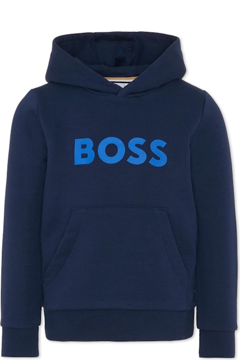 Homeware Hugo Boss Blue Sweatshirt For Boy With Logo