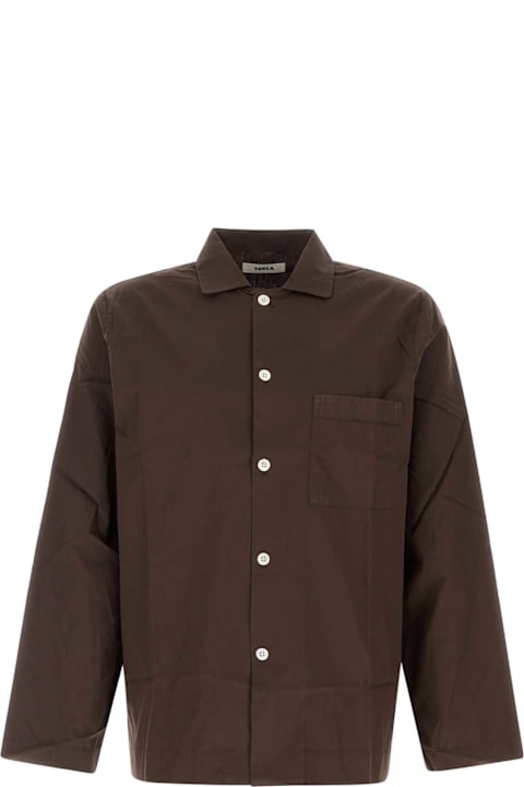 Tekla for Kids Tekla Brown Poplin Shirt