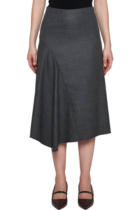 Brunello Cucinelli Skirts for Women Brunello Cucinelli Asymmetric Midi Skirt