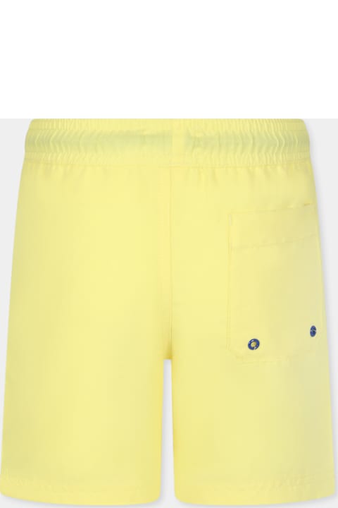 Timberland for Boys Timberland Yellow Swim Shorts For Boy With Tree