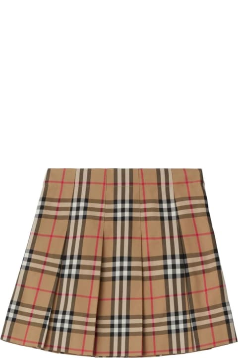 Bottoms for Girls Burberry Beige Cotton Skirt