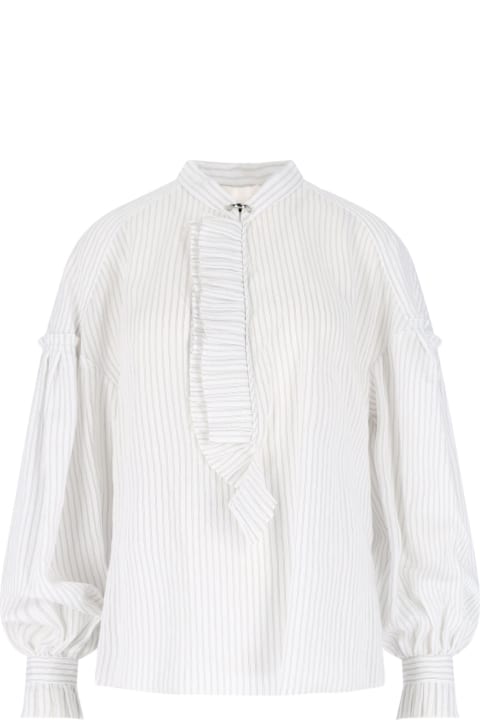The Seafarer for Men The Seafarer Striped Ruffle Blouse