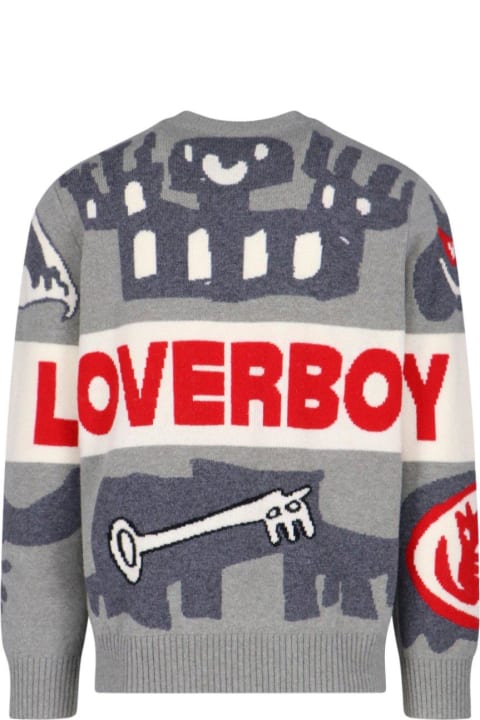 Charles Jeffrey Loverboy Fleeces & Tracksuits for Men Charles Jeffrey Loverboy Logo Intarsia-knit Crewneck Jumper