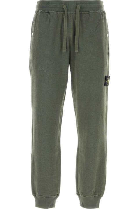 Fleeces & Tracksuits for Men Stone Island Green Cotton Joggers
