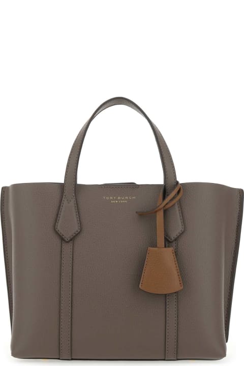 Totes for Women Tory Burch Dove Grey Leather Perry Shopping Bag