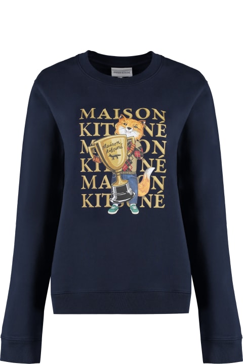 Fleeces & Tracksuits for Women Maison Kitsuné Printed Cotton Sweatshirt