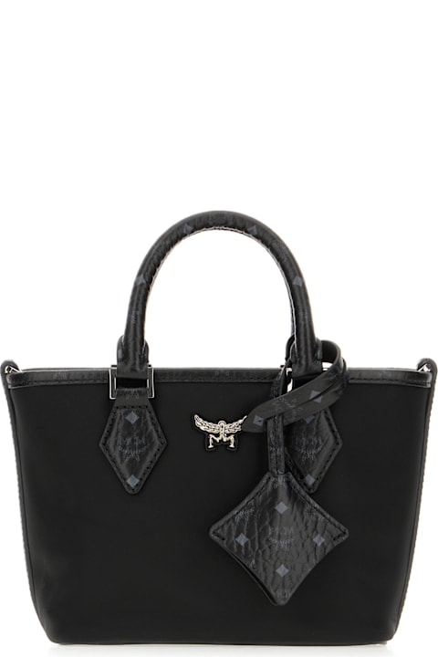 MCM for Women MCM Black Nylon Mini Aren Handbag