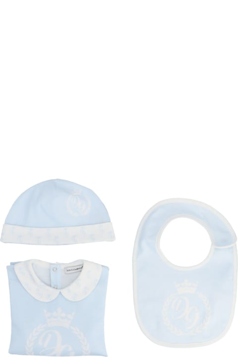 Sleepsuit + Bib + Cap Baby Set